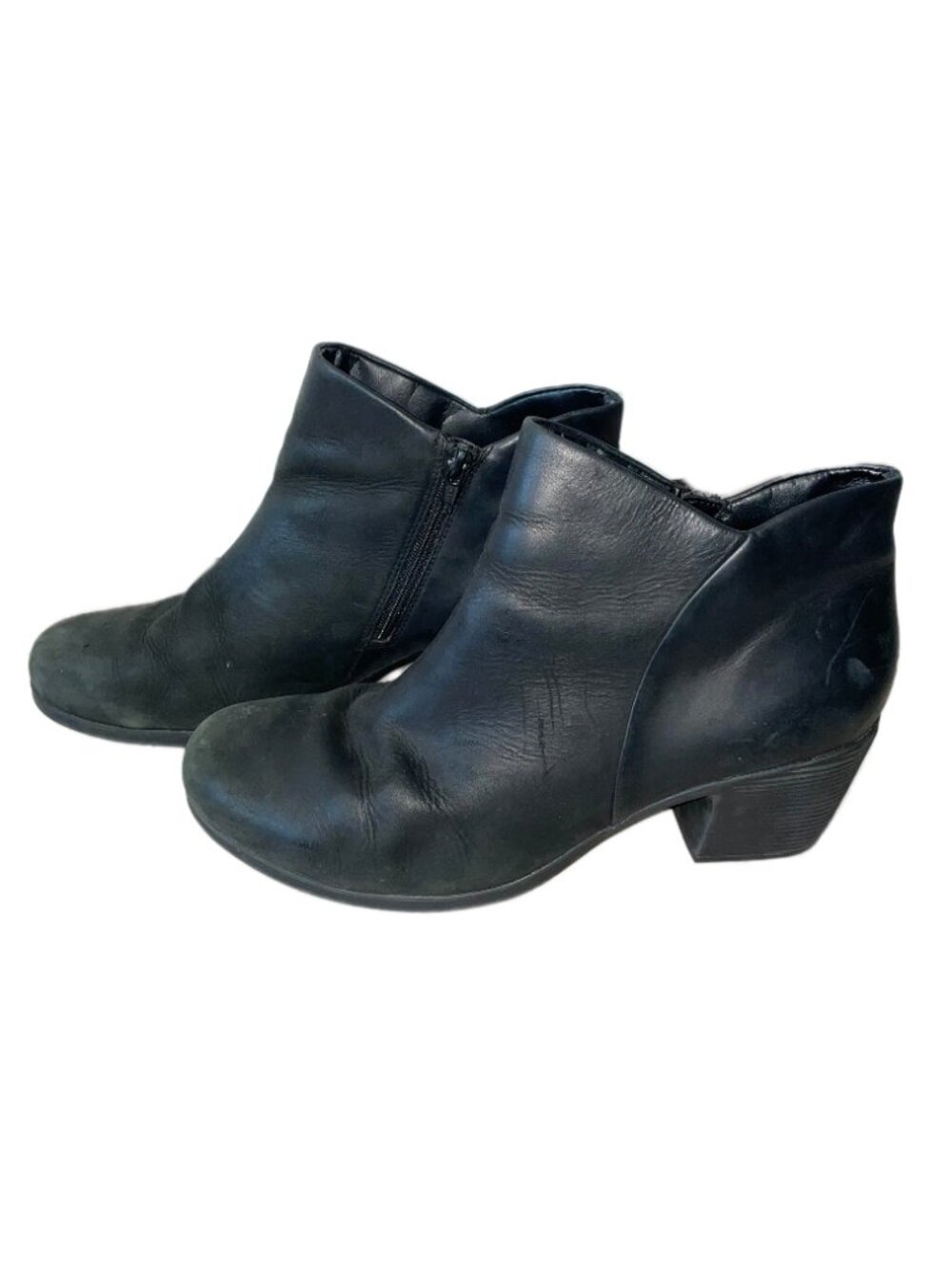Clarks Un Lindel Zip Black Leather Ankle Boots Size 10